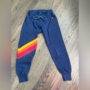 XS Aviator Nation Sweat Pants - Navy